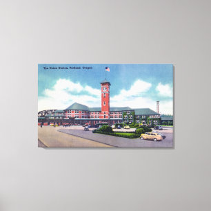Portland, OregonExterior View of Union Station Canvas Print
