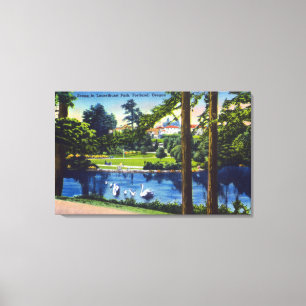 Portland, OregonLaurelhurst Park Scene Canvas Print