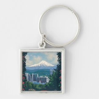 Portland, OregonRose Garden Scene Keychain