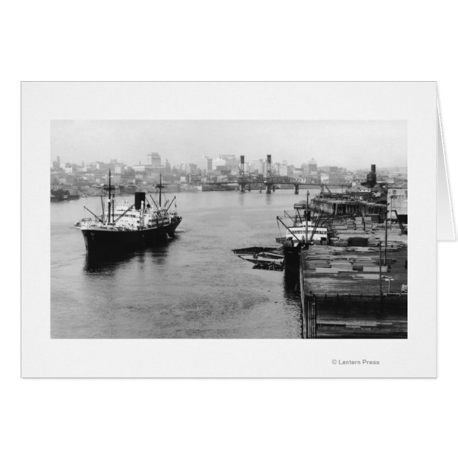 Portland, OU voir quai de bois et ligne d'océan (Devant horizontal)