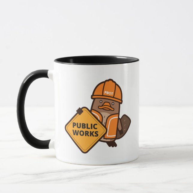 Portland Public Works Platypus Mug (Left)