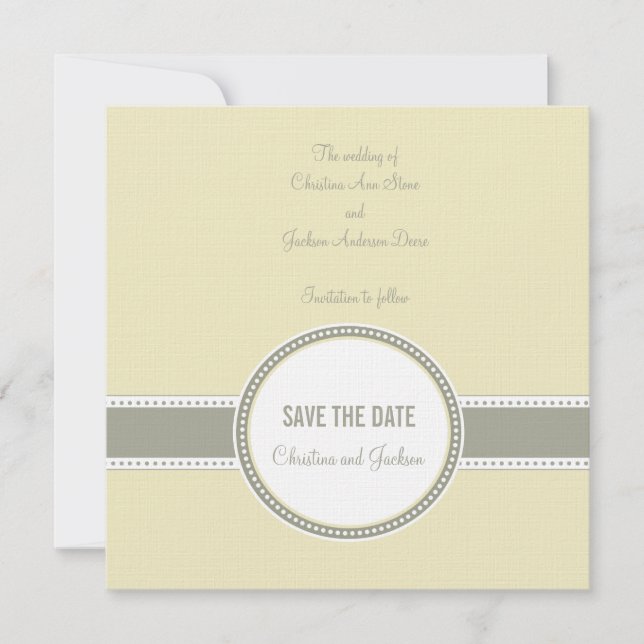 Portland Save the Date:  Vanilla Date (Front)
