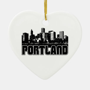 Portland Skyline Ceramic Ornament