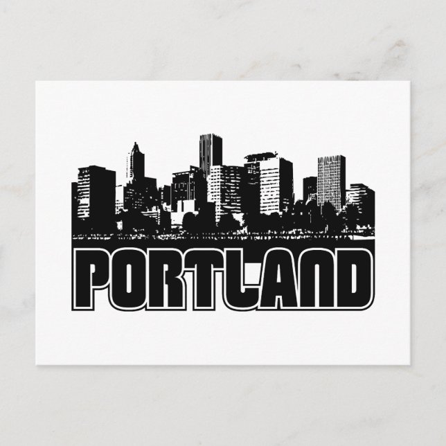 Portland Skyline Postcard (Front)