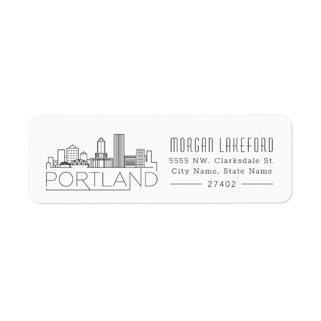 Portland Stylized Skyline | (Front)
