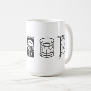 Portland Taiko Large Line Art Mug