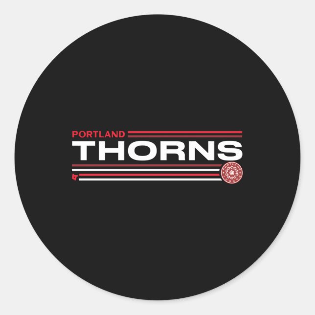 Portland Thorns Fc Stripes Nwsl Soccer Classic Round Sticker (Front)