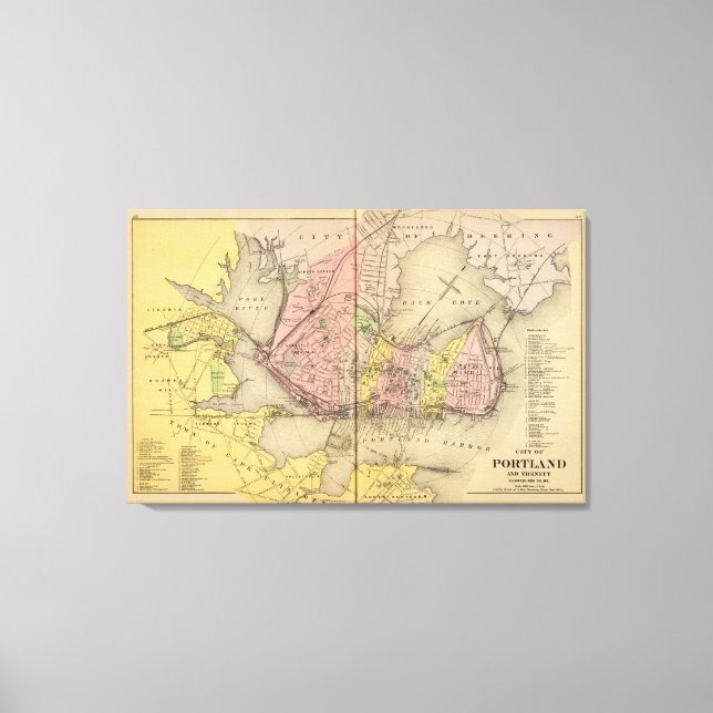 Portland & vicinity, Me Canvas Print (Front)