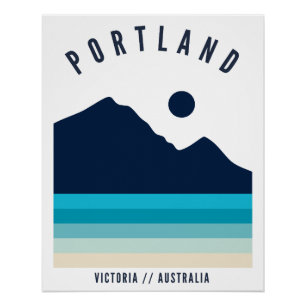 Portland Victoria Australia Retro Vintage Beach Poster