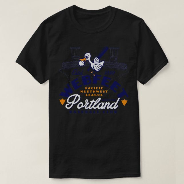 Portland Webfeet Baseball T-Shirt (Design Front)