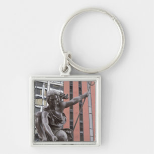 Portlandia statue, Portland, Oregon Keychain
