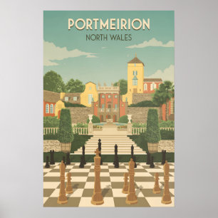 Portmeirion North Wales Travel Poster