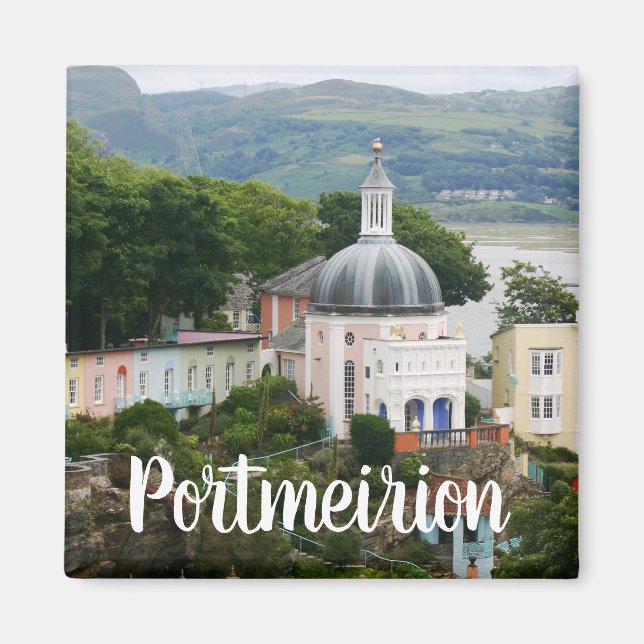 Portmeirion Souvenir Estuary Gwynedd, North Wales Magnet (Front)