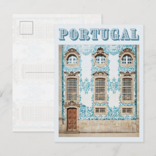 Porto Azulejo Church Wall, Portugal Travel Postcard