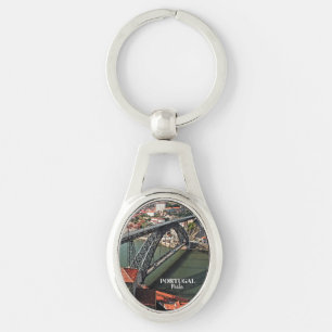 Porto bridge over Douro River, Portugal Keychain