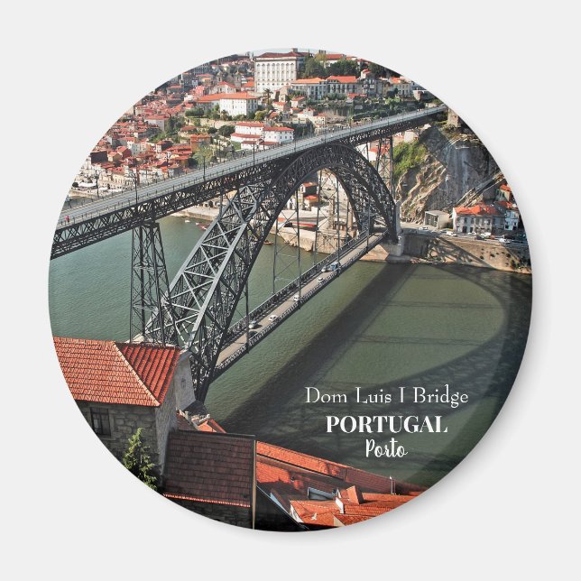 Porto bridge over Douro River, Portugal Magnet (Front)
