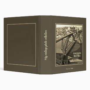 Porto bridge over Douro River, Portugal, sepia Binder