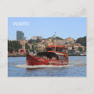 Porto: Douro boat, Portugal Postcard