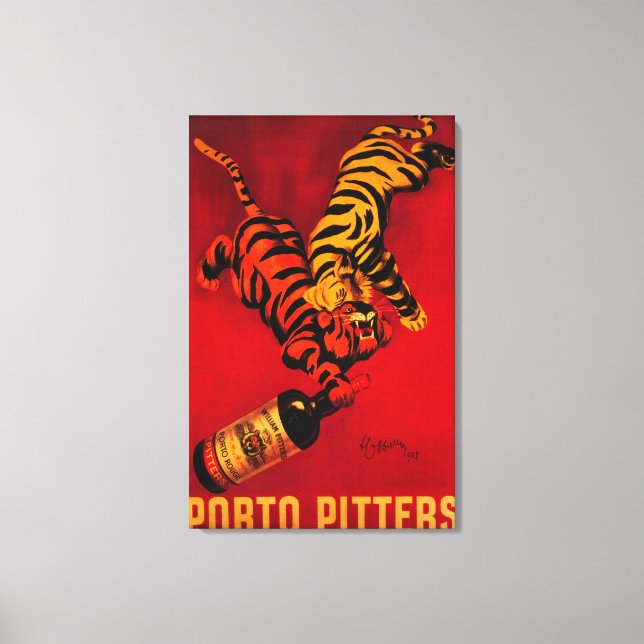 Porto Pitters Vintage PosterEurope Canvas Print (Front)