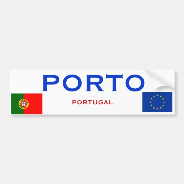 Porto (Portugal) Bumper Sticker (Front)