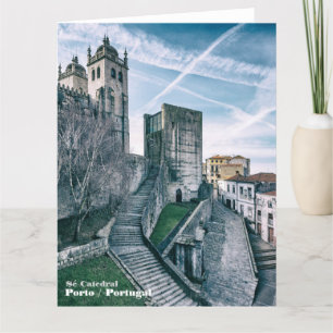 Porto, Portugal. Cathedral and Old City-Hall Thank You Card