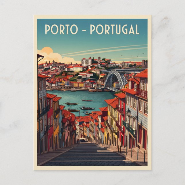 Porto, Portugal – City & River Postcard (Front)