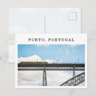Porto Portugal Dom Luís I Tram Travel Photo Postcard