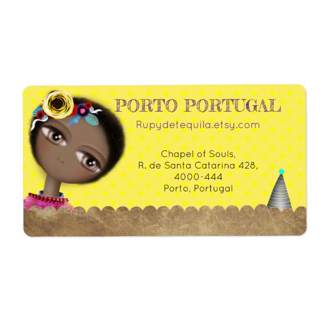 Porto Portugal Return Address Label (Front)