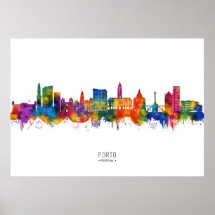 Porto Portugal Skyline Poster