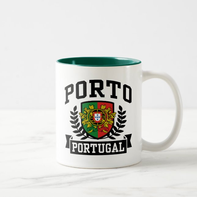 Porto Portugal Two-Tone Coffee Mug (Right)