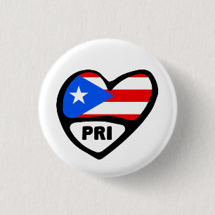 Porto Rico Country Code Indicateur Coeur Pin Badge
