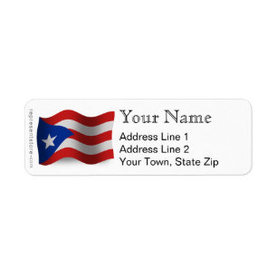 Porto Rico ondulant le drapeau