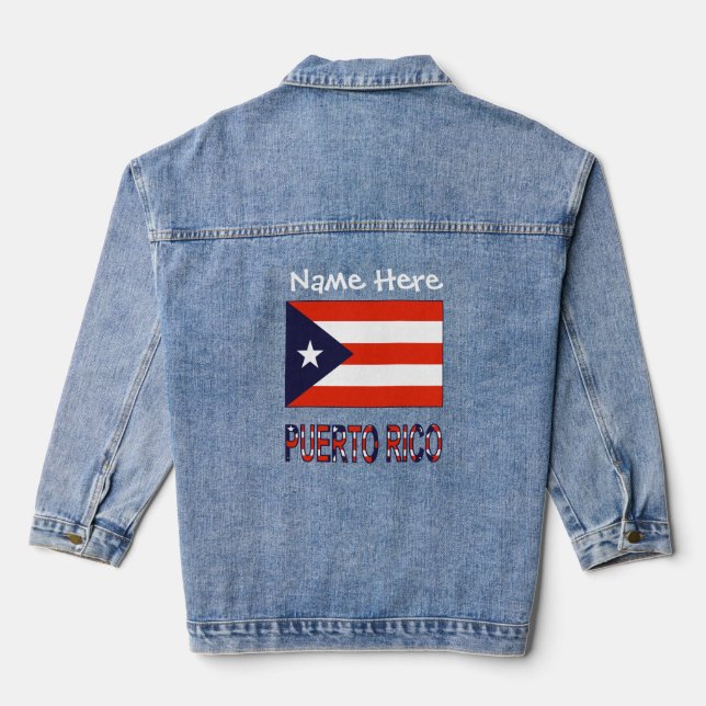 Porto Rico Porto Rico Drapeau Blanc Personnalisé (Verso)