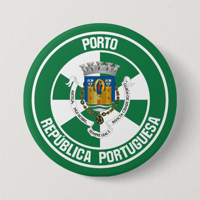 Porto Round Emblem 3 Inch Round Button (Front)