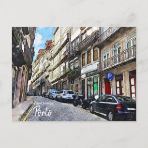 Porto Streets Portugal Postcard