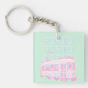 Porto Travel Art, Portugal Travel Art, Pastel Keychain
