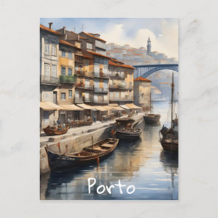 Porto watercolor postcard