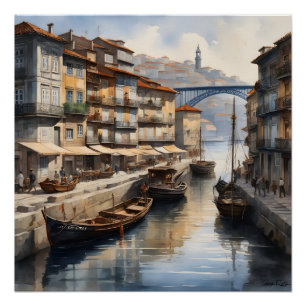 Porto watercolor poster