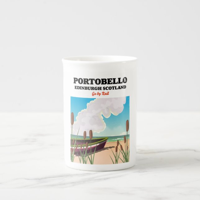 Portobello Beach Edinburgh Bone China Mug (Front)