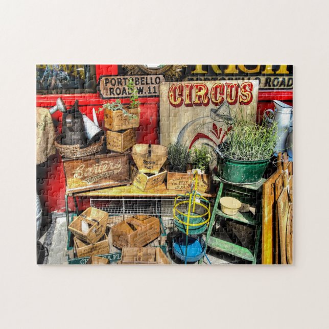 Portobello Road Market London. Jigsaw Puzzle (Horizontal)