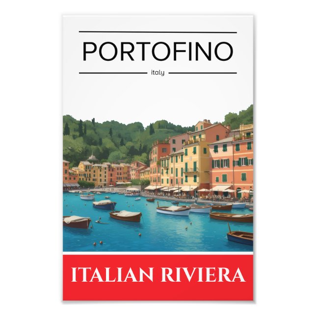 Portofino Italian Riviera liguria Poster (Devant)