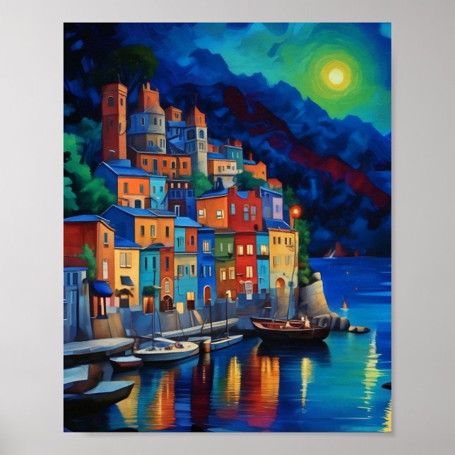 Portofino Italy Print, Value Poster Paper (Matte) (Front)