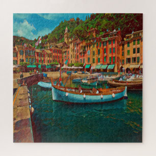 PORTOFINO  - Italy - small square - marina Jigsaw Puzzle