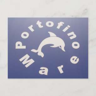 portofino mare blue postcard
