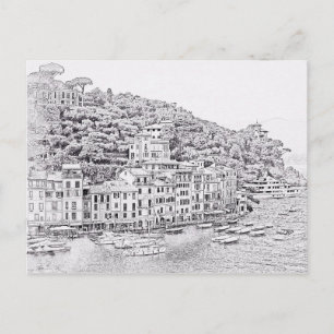Portofino romantique, Italie Carte postale