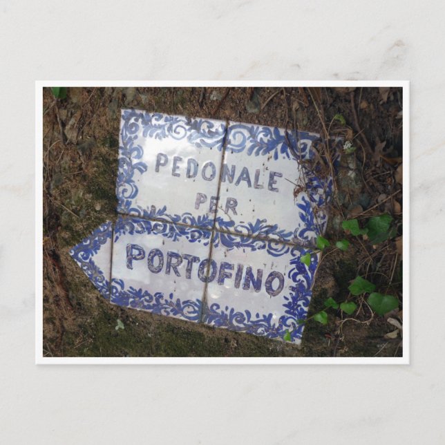 portofino sign postcard (Front)