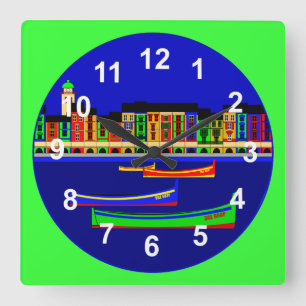 Portofino Square Wall Clock