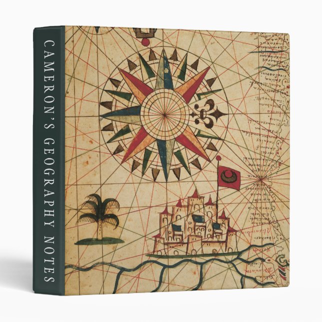 Portolan Chart | Map of Cairo, Egypt Binder (Front/Spine)