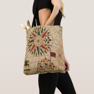 Portolan Chart   Map of Cairo, Egypt Tote Bag