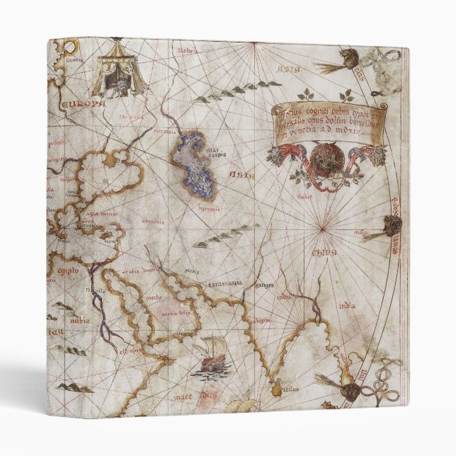 Portolan Chart of the World | 1519 Binder (Front/Spine)